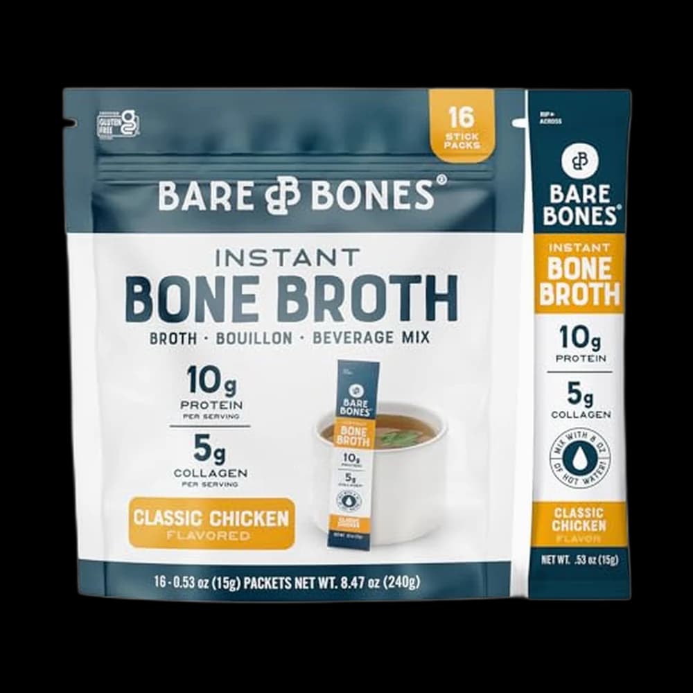 Bare Bones Classic Chicken Bone Broth Instant Powder Mix Packets 16…