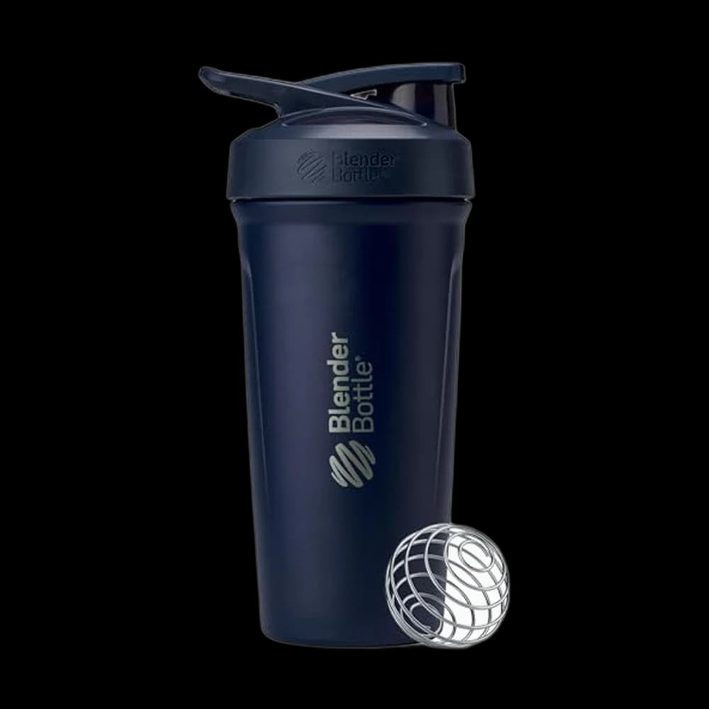 BlenderBottle Sport Flip Stainless Steel Shaker Bottle 24 oz Navy