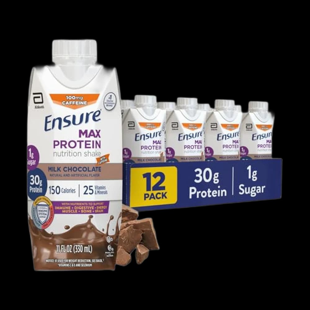 Ensure Max Protein Milk Chocolate Shake, 30g High Protein, 12 Pack