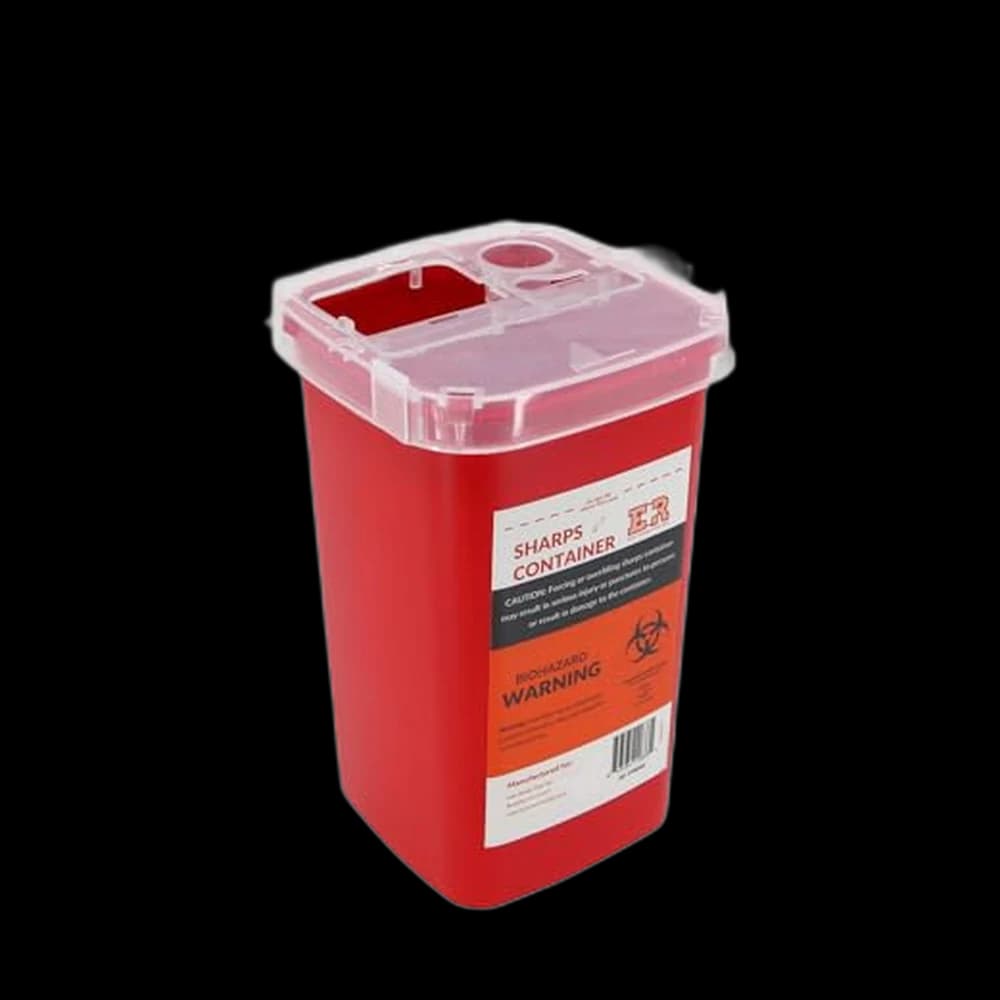 Ever Ready First Aid Sharps Container with Split Lid Design and…