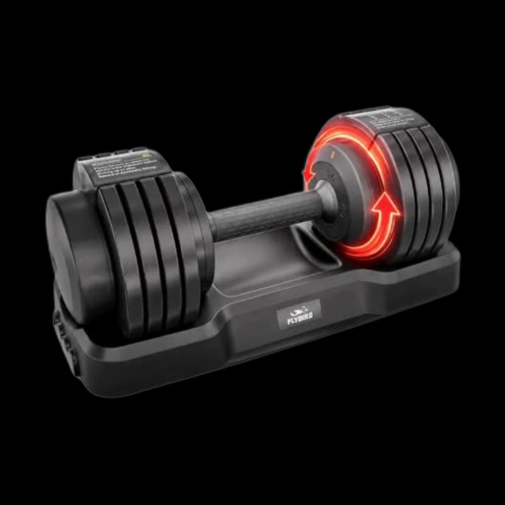FLYBIRD DB2 Adjustable Dumbbell, 55LB Single, 5-in-1 Quick…