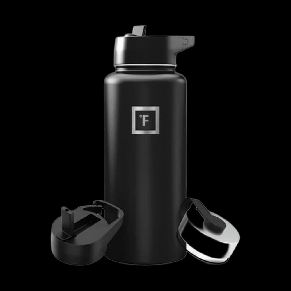IRON °FLASK 32 oz Wide Mouth Water Bottle with 3 Lids