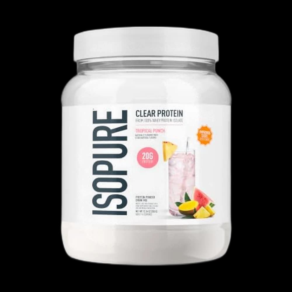 Isopure Clear Whey Isolate Protein Powder, Tropical Punch 12.3 OZ