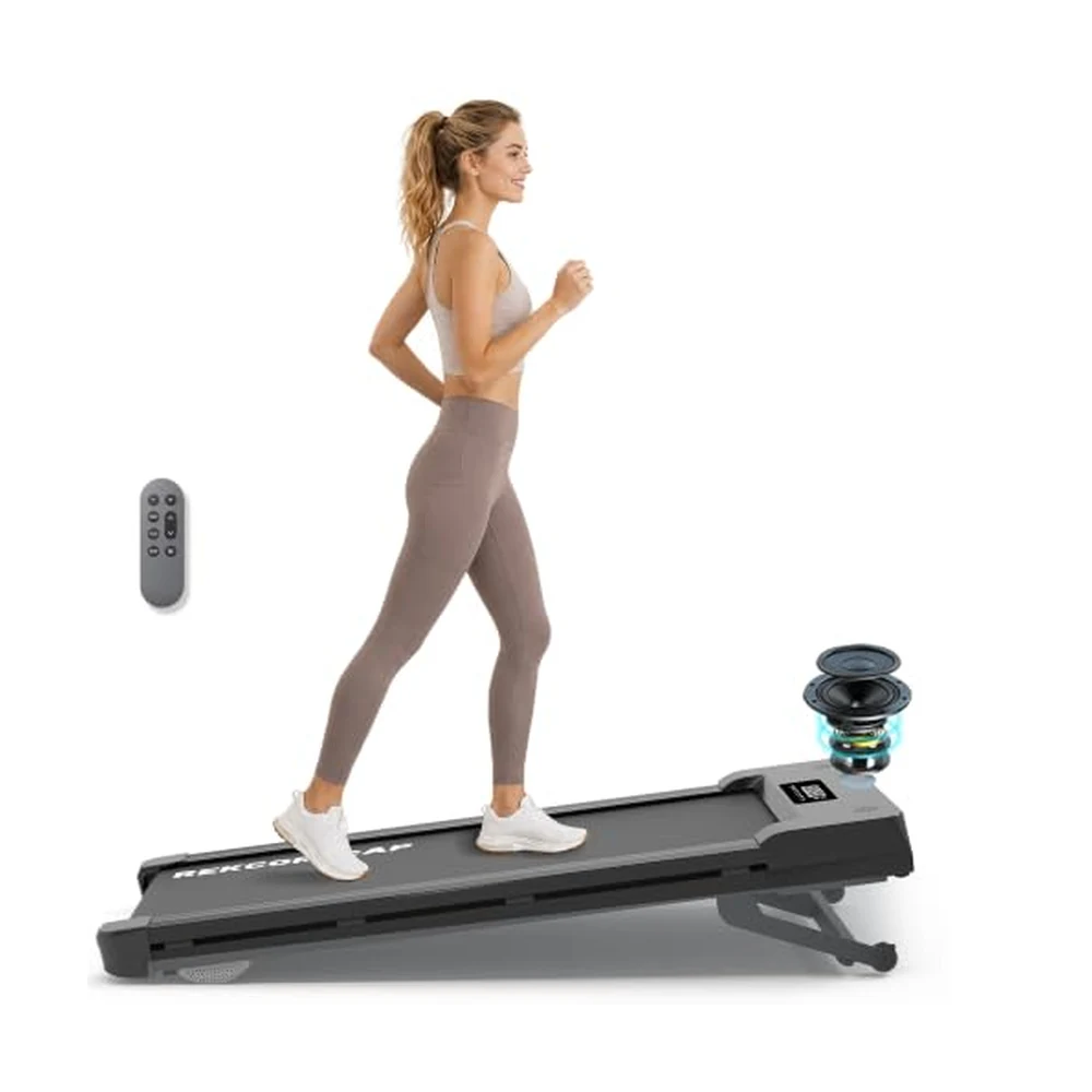 PACEROCKER ROCKER-S Walking Pad, 12% Auto Incline, Carbon Black