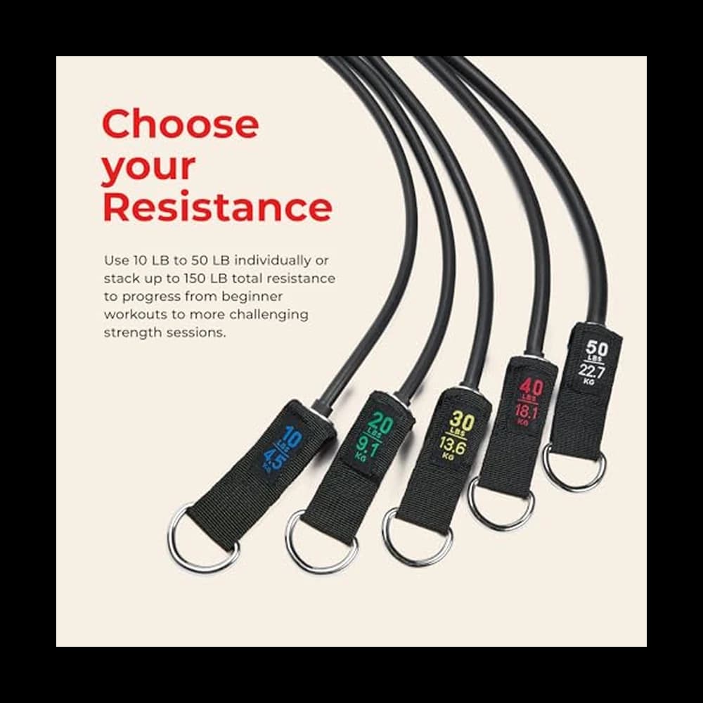 Sunny Health & Fitness Premium Resistance Band Set for Strength…