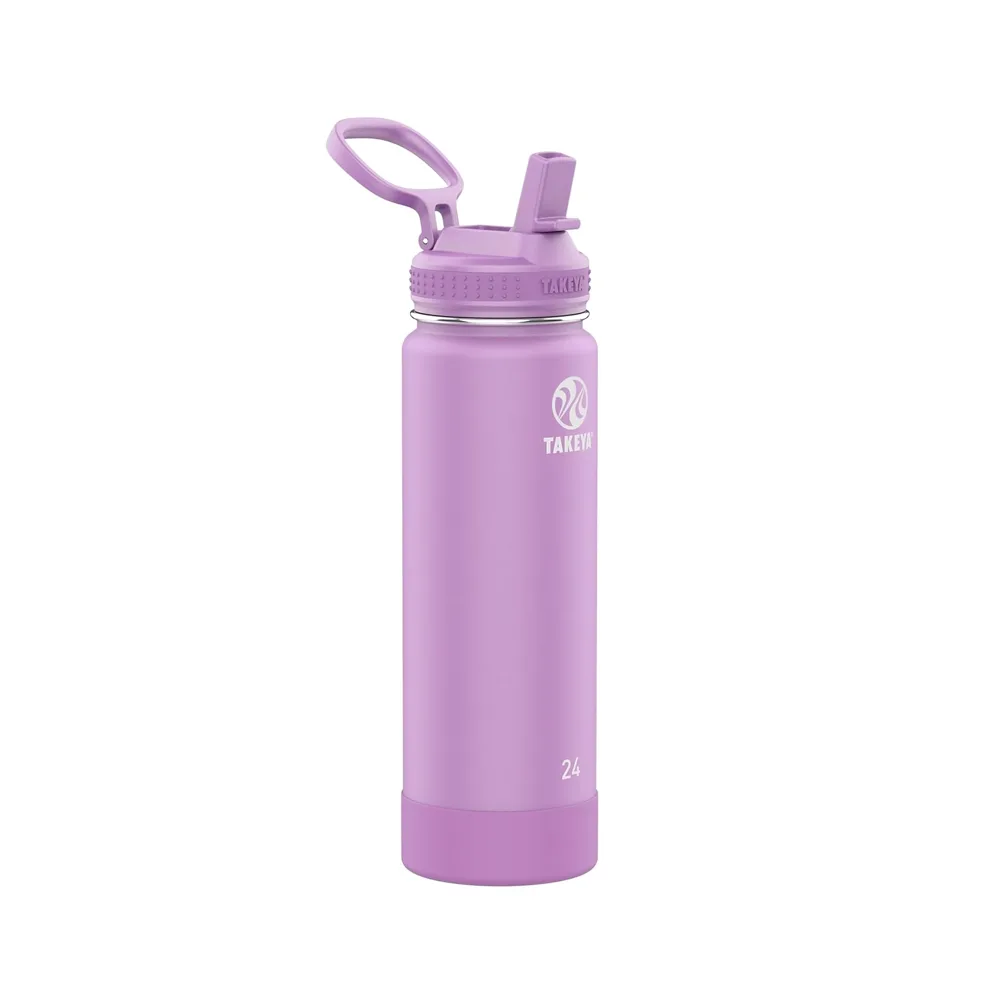 Takeya 24 oz Actives Stainless Steel Water Bottle with Straw Lid