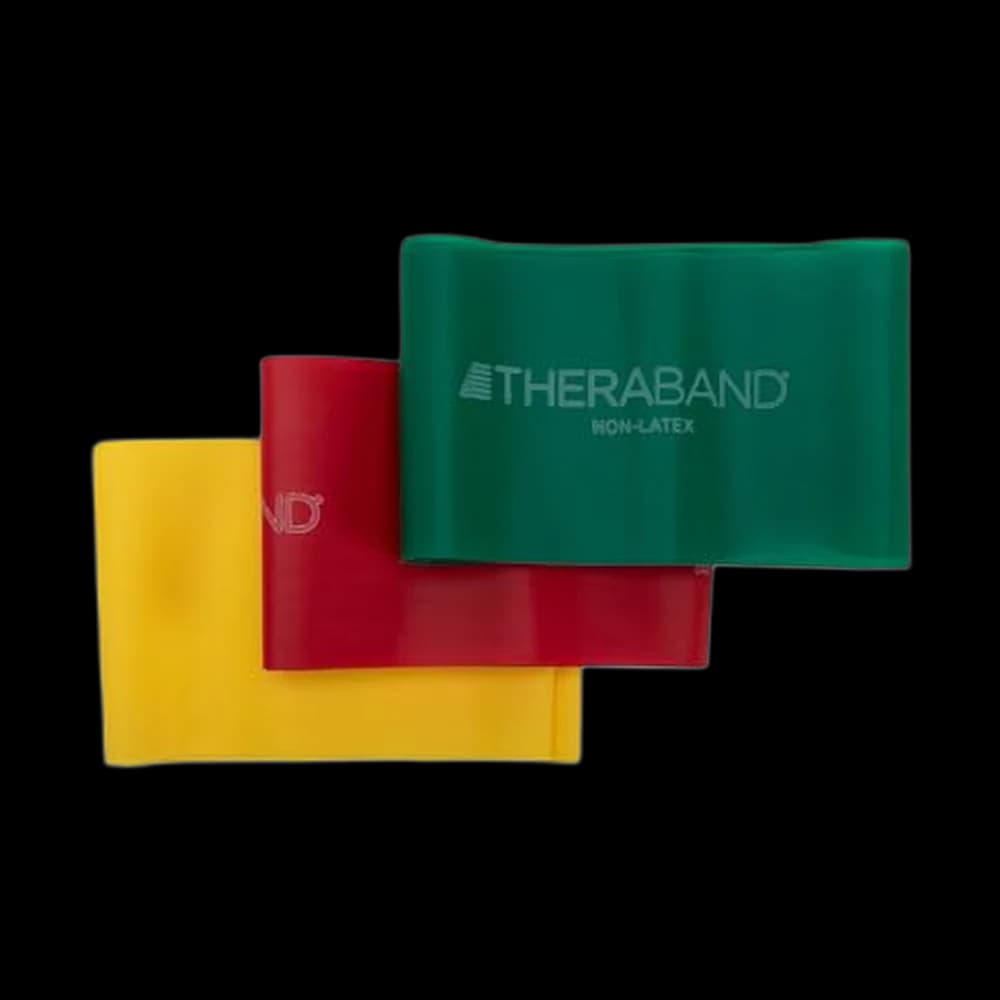 THERABAND Resistance Bands Set, Beginner Kit, Yellow, Red, Green,…